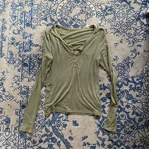 American Eagle soft&sexy rib long sleeve shirt